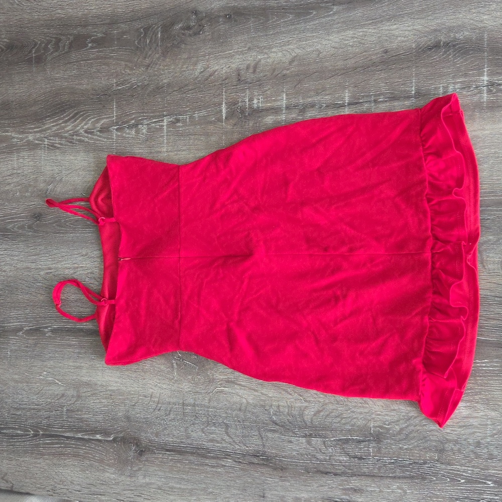 LULUs Spoonful of Sass Red Ruffled Bodycon Mini Dress Small - Picture 10 of 10